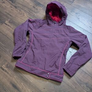 Burton Purple Hooded Winter Snowboarding Ski Snow Coat With Pink Accents Size XS